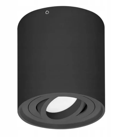 Griestu gaismeklis CAROLIN DLR GU10 35W, apaļšs, melns