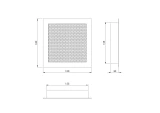 grille fireplace, 180x180mm, antique copper