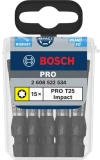 Uzgaļi PRO Torx Impact T25 55mm 15gab/iep. BOSCH 2608522534
