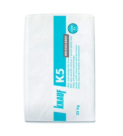 Knauf K5 balta, elastīga flīžu līme 25kg