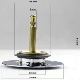 Пробка со штоком для слива-перелива Viega 215392