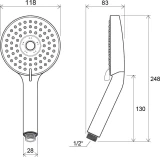 Ravak dušas galva 3 režīmi