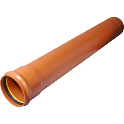 PVC āra kanalizācijas caurule 110/3.2/6000mm, SN8 6m
