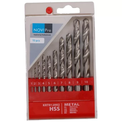 Urbju komplekts Metālam HSS  10gb Novipro