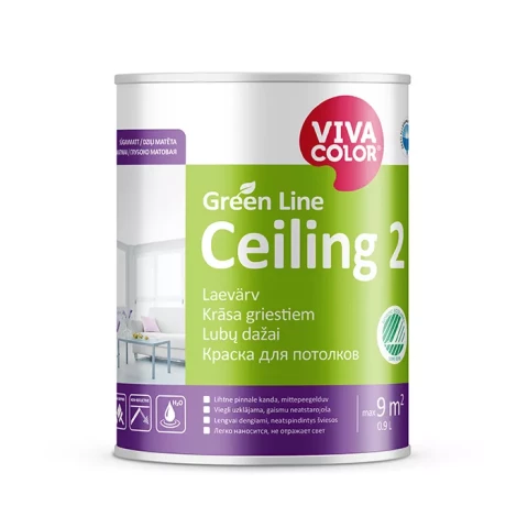 VIVACOLOR GL Ceiling 2 A 0.9L Глубоко матовая краска для потолков