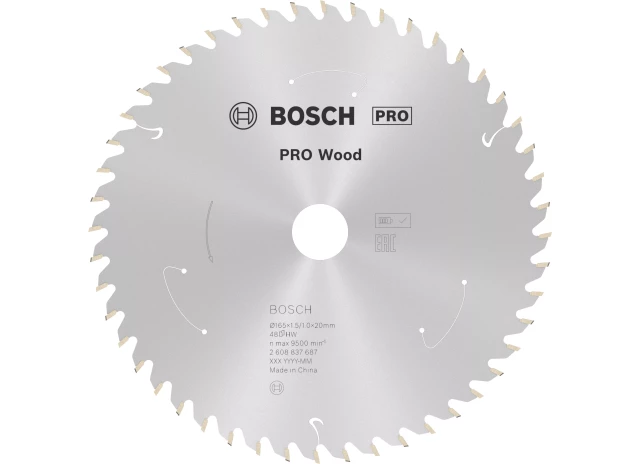 Zāģripa kokam 165x1.5/1x20 T48 Bosch 2608837687