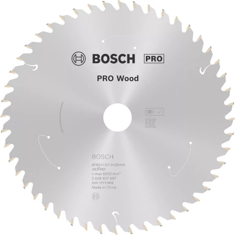 Bosch circular saw blade for wood 165x1.5/1x20 T48 Bosch 2608837687