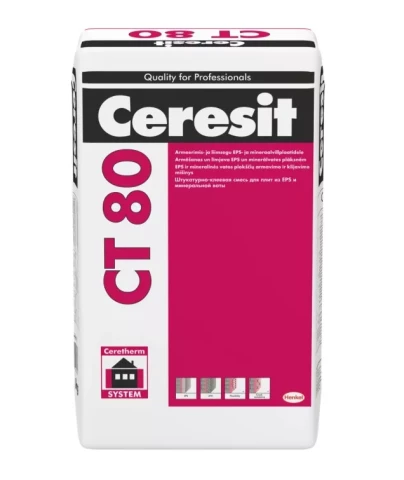 Ceresit CT80 armēšanas un līmēšanas java EPS un minerālvates plāksnēm 25kg