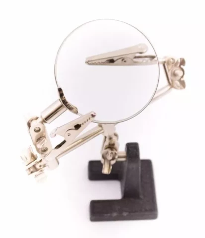 Stand with magnifying glass and clamp Mannesmann 572