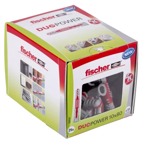 FISCHER univerālas divkomp.tapas 10x80, 25 gab 61-1080 61-1080