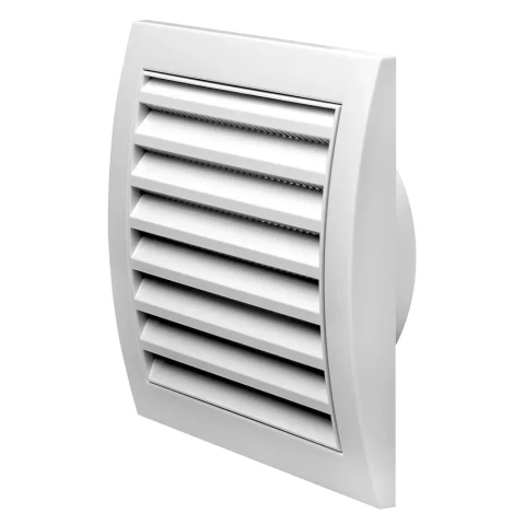 ventilation grille plastic, 148x153mm, Ø100mm