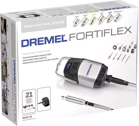 9100-21 Fortiflex stacionārais rotācijas instruments ar 21 piederumu, DREMEL F0139100JA
