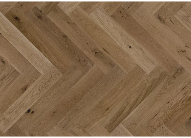 Паркет 1-полосный,дуб ёлочкой, toffee Picollo 14x130x725 (0.65m2)