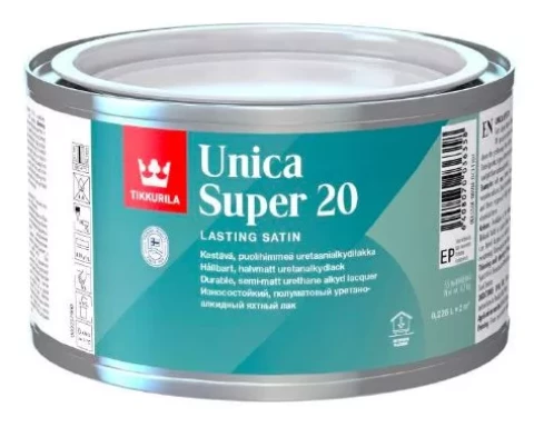 Tikkurila UNICA SUPER 20 0.225L Uretānalkīda laka pusmatēta