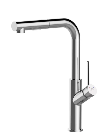Kitchen sink mixer BONA-35 PO (HR) pull-out spout, chrome, BO35008