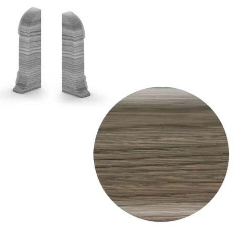 Grīdlīstes NGTK70 PVC kabeļiem  nobeigumi, ozols burb.tumšs