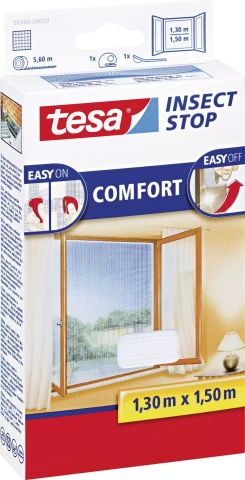 Сетка для окон от мух 1.3x1.5m balts COMFORT tesa 55388-00020-00