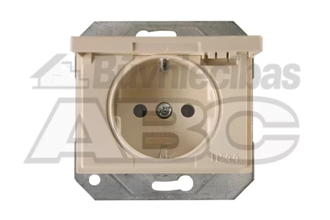 VILMA XP 500 ivory  socket with side earth ar vāc  meh