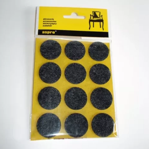 Aizsargpaliktnis mēbelēm 40002 Melns 12gab/iepak d-28mm