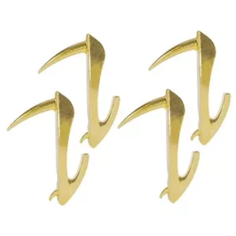 Sienas āķis, misiņš, 4gab/iep