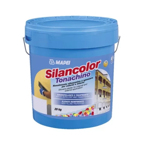 Mapei SILANCOLOR TONACHINO 1.5mm 20kg silicone resin-based plaster in paste form