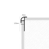 Genesis PXA External Corner Profile for 5 mm Vinyl Panels, 2.6 m, Matt Black