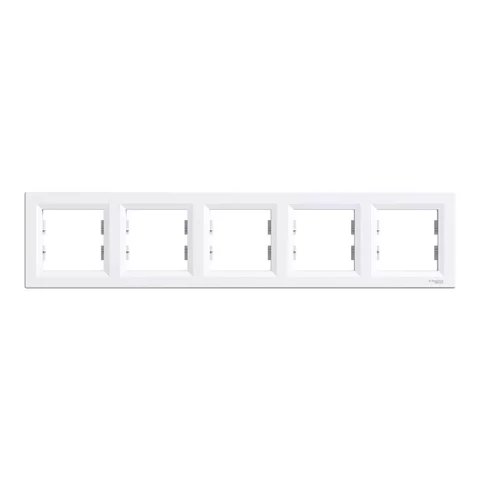 Asfora - horizontal 5-gang frame - white