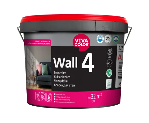 VIVACOLOR Wall 4 A 2.7L Pilnīgi matēta krāsa sienām Green Line