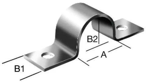 Pipe clips 19x15mm Steel/zn