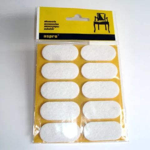 Aizsargpaliktnis mēbelēm 40001 Balts 10gab/iepak 44x20mm