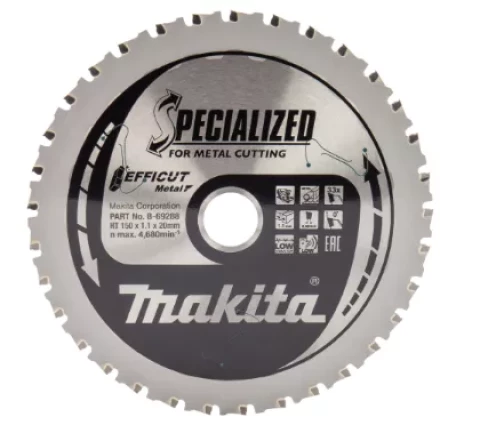 Пильное полотно 150x20x1,1 мм T33 0° по металлу EFFICUT MAKITA B-69288