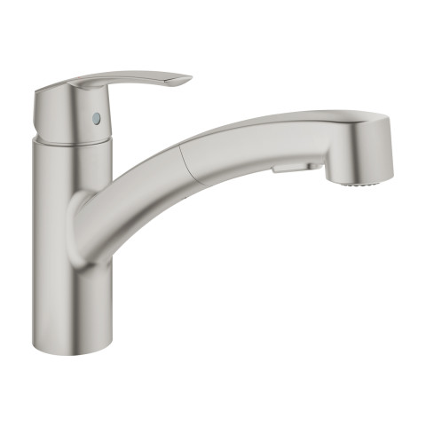Grohe virtuves izlietnes maisītājs ar izvelkamu dušu Start, supersteel 30307DC0, Izpārdošana