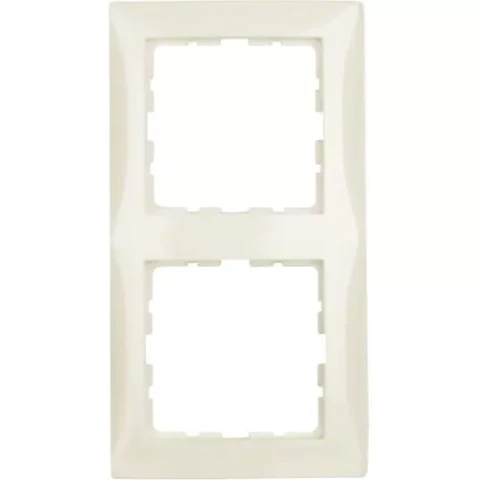 BERKER S1 BEIGE glossy frame 2gang