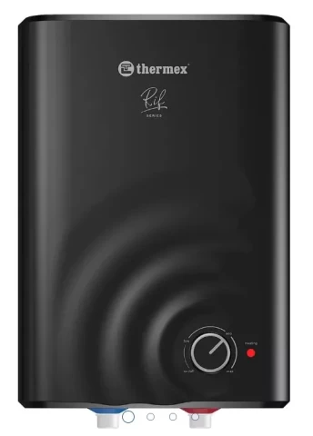Электрический водонагреватель Thermex 10л над раковиной, черный, 1,5кВт РИФ 10-О, 291х278х416мм