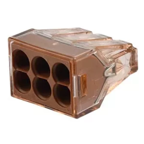 Savienojuma klemmes monolīta vadiem WAGO 6-vadu 1.5-4mm2/32A/400V 5gab. 773-606