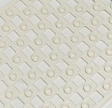 DOBY pretslīdošais vannas paklājs, balts, 75x38 cm