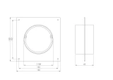 circular flange plastic, Ø100mm