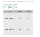 Ravak Vannas sieniņa CVSK1  Rosa 160/170 R spīdīga/trasp.  7QRS0C00Y1