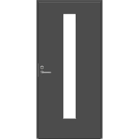 Exterior door Character Tower Eco 9x21, 115mm, left, gray, NCS S 7502-B