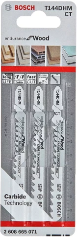 Figūrzāģa asmeņi Expert T 144 DHM Hardwood Fast 3gab/iep BOSCH 2608900541