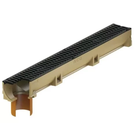 Kanāls ACO Euroline 2.0 104x118x1000mm, ar čuguna režģi, vert.izvadu, B125, 3003699