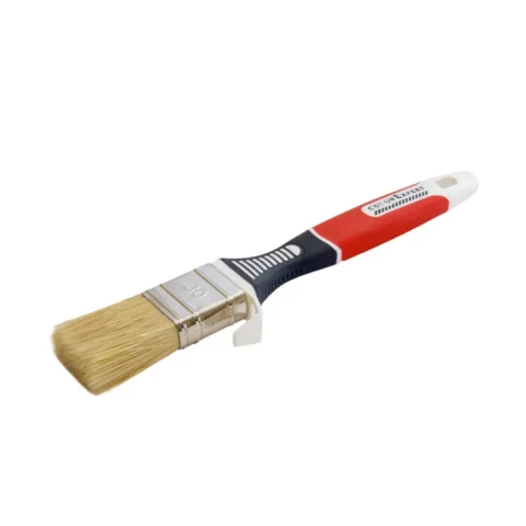 Flat brush, 30mm, 9mm thickness, mixed beige bristles, 3K handle