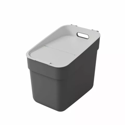 CURVER Atkritumu tvertne Ready To Collect 20L tumši pelēka, 36.7x24.6x33.1cm, atkritumu šķirošanai