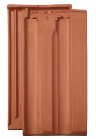 Dakstiņš Granat 13V ķieģeļsarkans 430x258mm 6gab/pak,240gab/pal,min 14°,patēr.12,92gab/m2