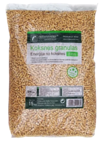 Kokskaidu granulas 8 mm, 15kg maisos (1pal/65maisi/975kg) xx