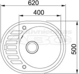 FRANKE Granīta izlietne ROG 611-62 kašmirs 62x50cm, 114.0316.562 Izpārdošana xx