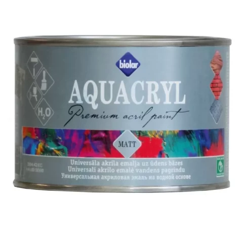 Biolar AQUACRYL 0.45L Ziloņkaula matēta akrila emalja