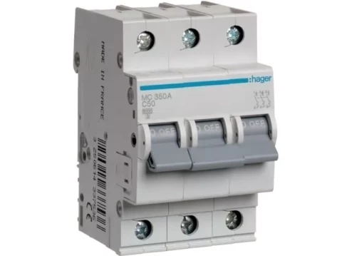 Automātiskais drošinātājs HAGER 3P C50A 6kA MC350A