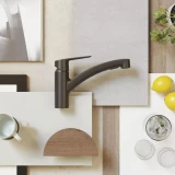 GROHE virtuves izlietnes maisītājs ar izvelkamo dušu Start, matēts melns, 303072431