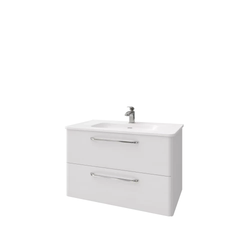 ALTERNA Skapis ar izlietni SOFT 80cm, SOFT80-3/P mat.balts\osis